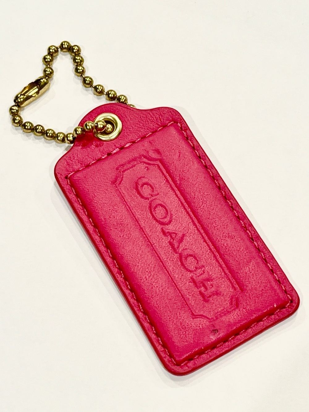 Coach Magenta Pink Leather Hang Tag GUC